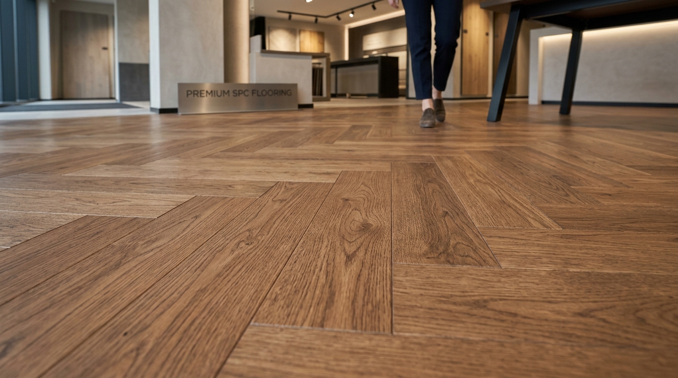 Luxury Herringbone SPC Flooring Boutique